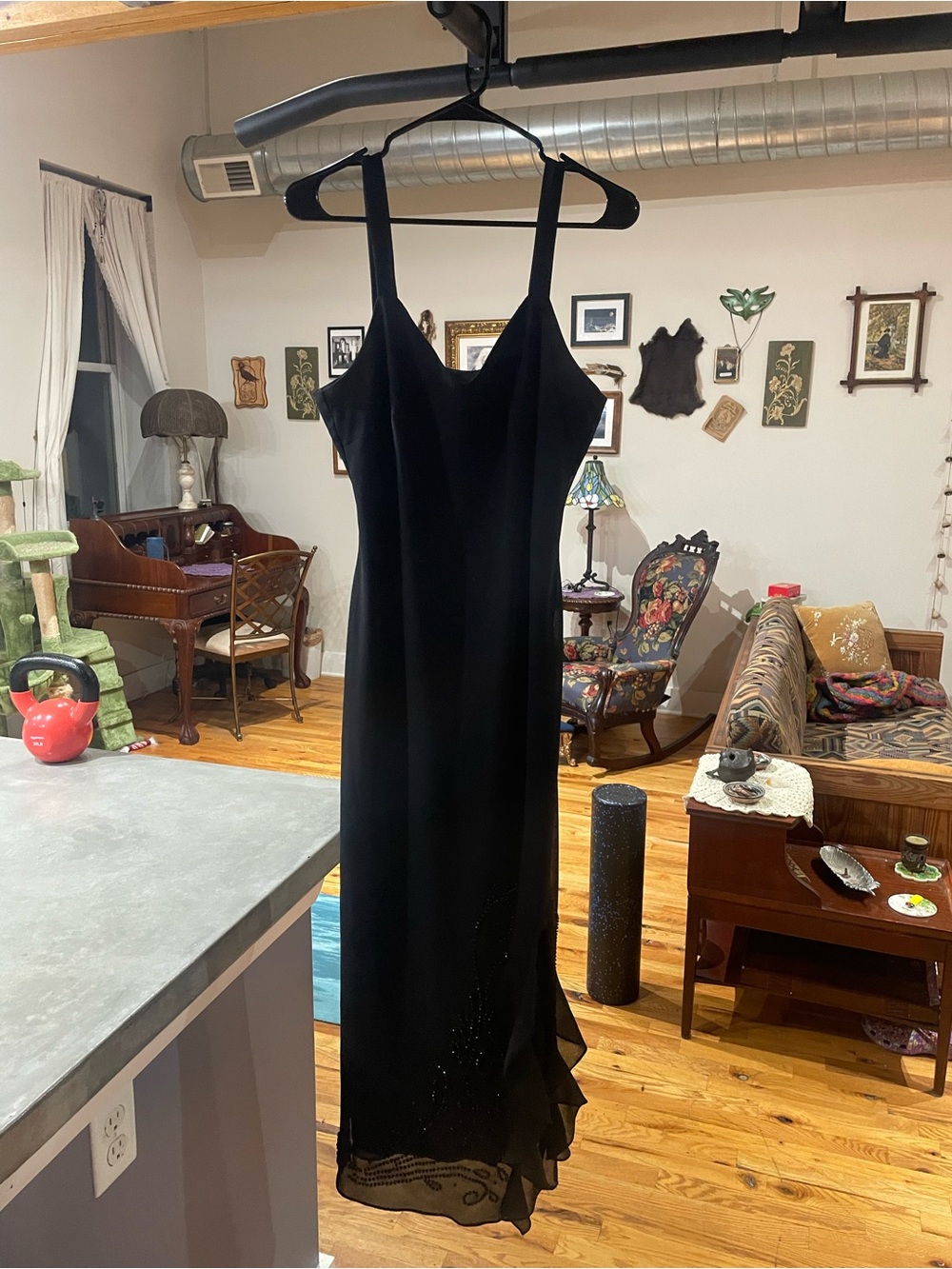 Vintage 90s Black Slip Dress